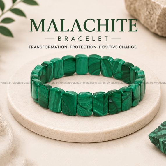 Malachite Cut Stone Bracelet