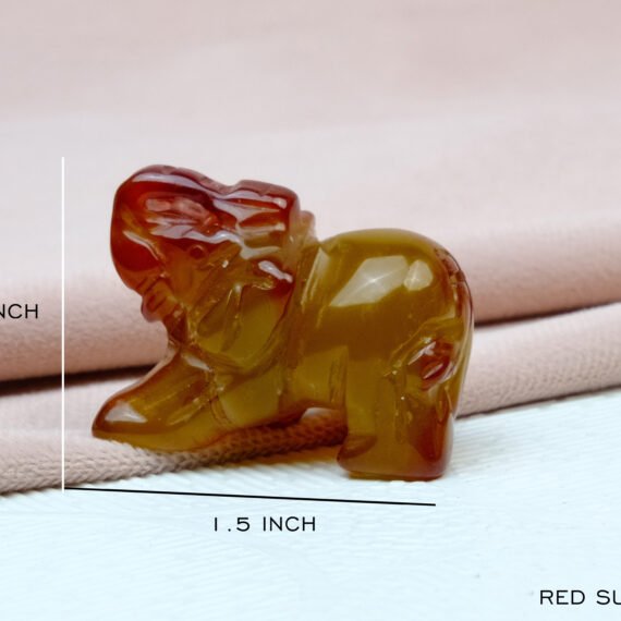Red Sulemani Crystal Elephant