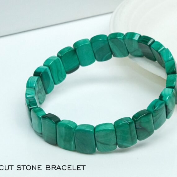 Malachite Cut Stone Bracelet