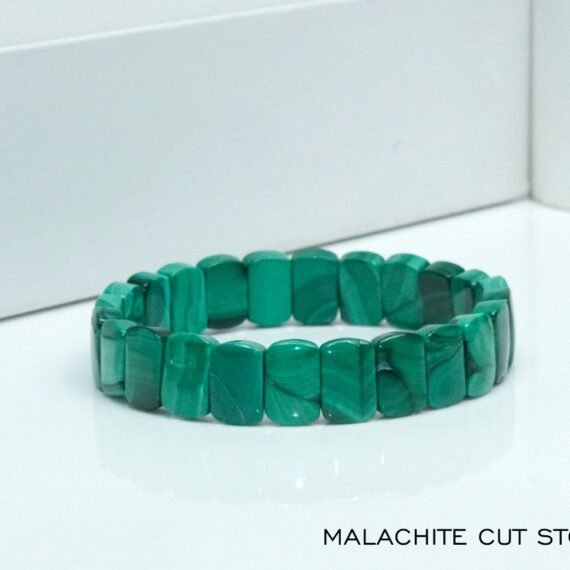 Malachite Cut Stone Bracelet