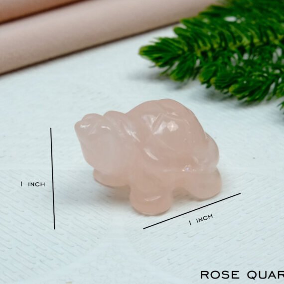 Rose Quartz Small Crystal Tortoise