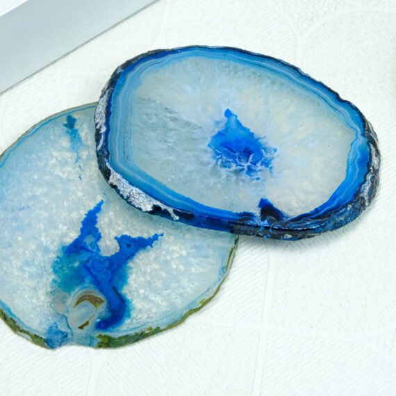 Blue Agate Crystal Coaster
