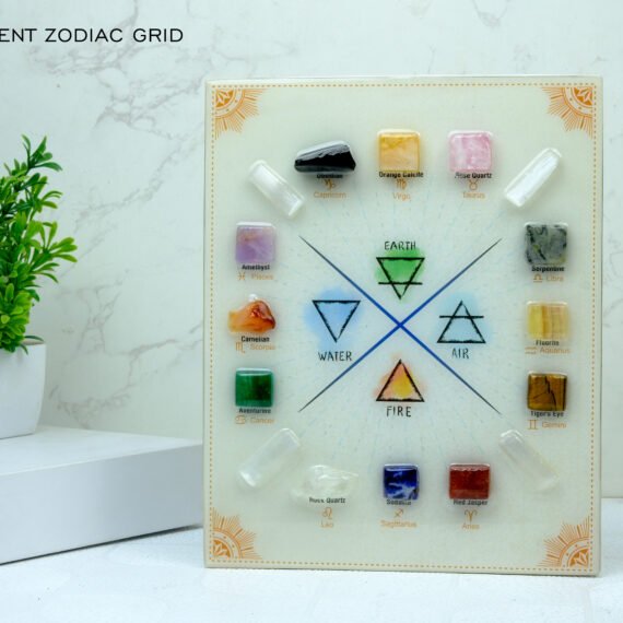 Five Element Zodiac Crystal Grid Wall Hanging
