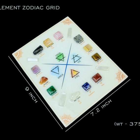 Five Element Zodiac Crystal Grid Wall Hanging