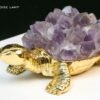 Amethyst Cluster Tortoise Lamp