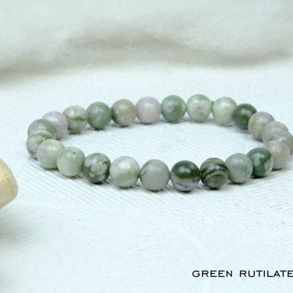 Green Rutilated Jasper Crystal Bracelet