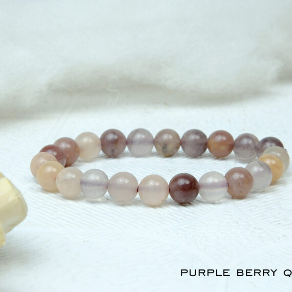 Purple Berry Quartzite Crystal Bracelet