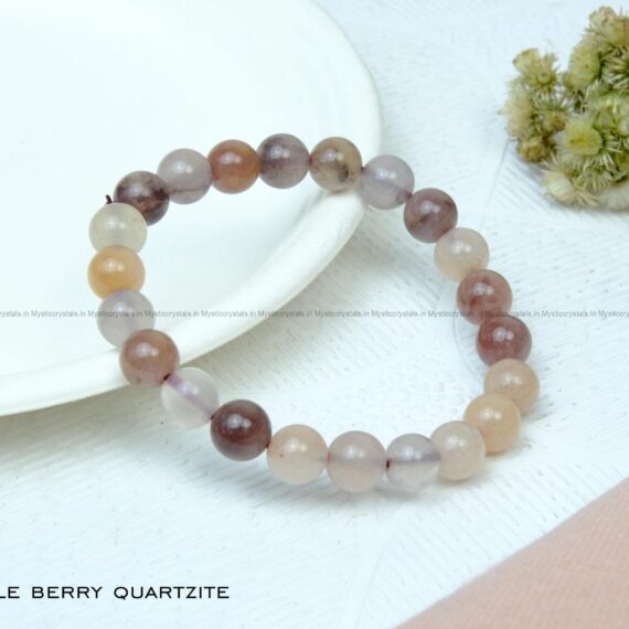 Purple Berry Quartzite Crystal Bracelet