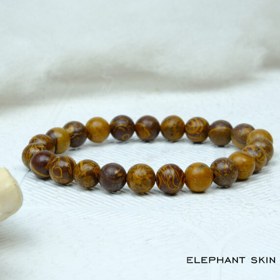 Elephant Skin Jasper Crystal Bracelet
