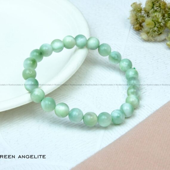 Natural Green Angelite Crystal Bracelet