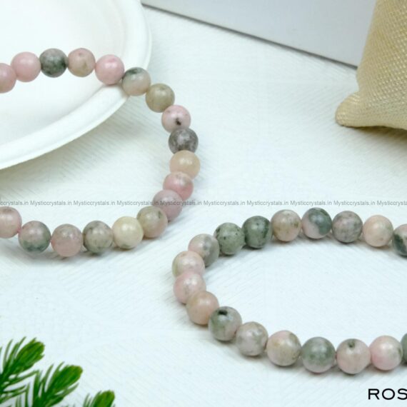 Natural Rose Quartzite Crystal Bracelet