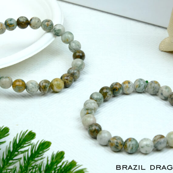Natural Brazil Dragon Quartzite Crystal Bracelet