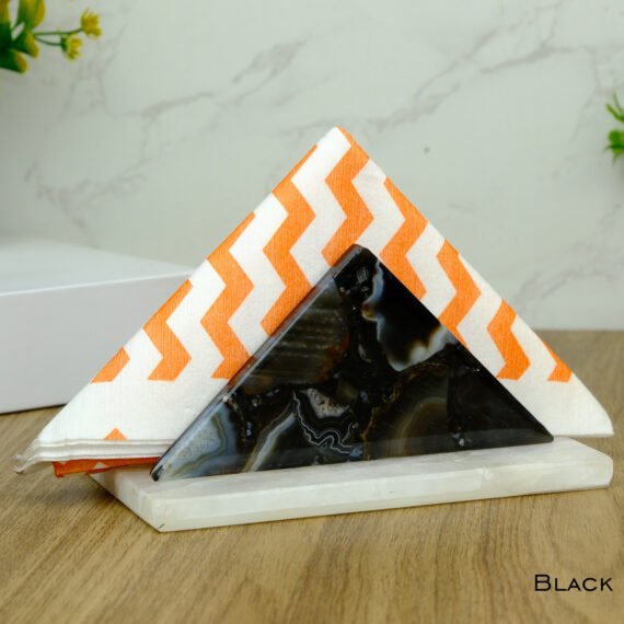 Black Sulemani Crystal Napkin Holder