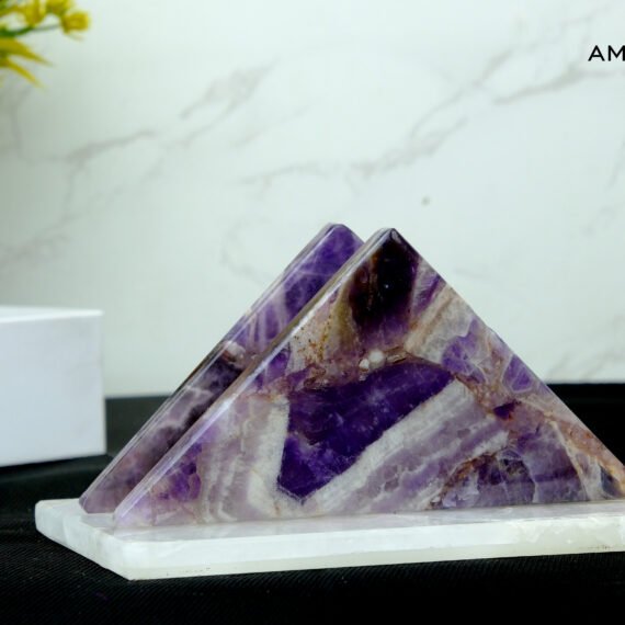 Amethyst Crystal Napkin Holder