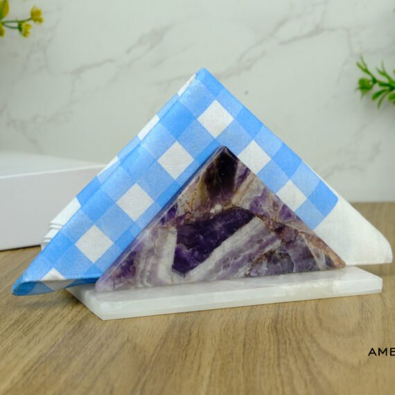 Amethyst Crystal Napkin Holder