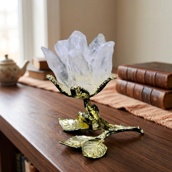 Clear Quartz Crystal Cluster Flower