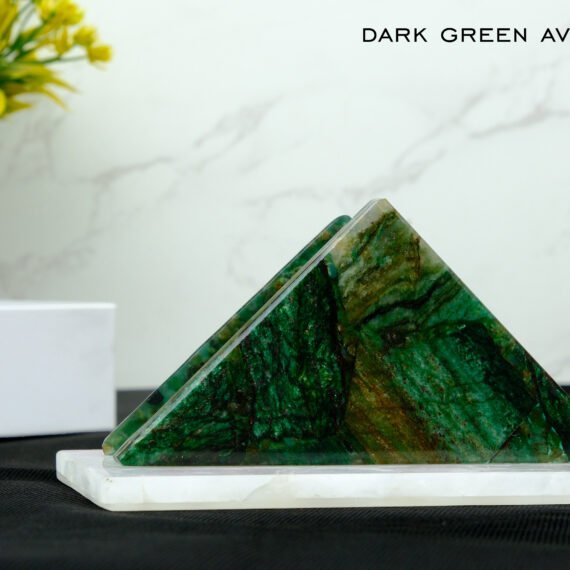 Dark Green Aventurine Crystal Napkin Holder