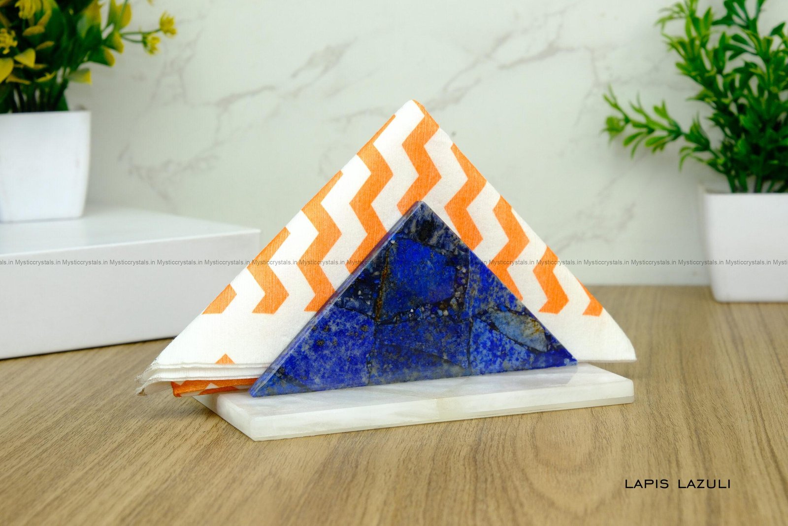 Lapis Lazuli Crystal Napkin Holder