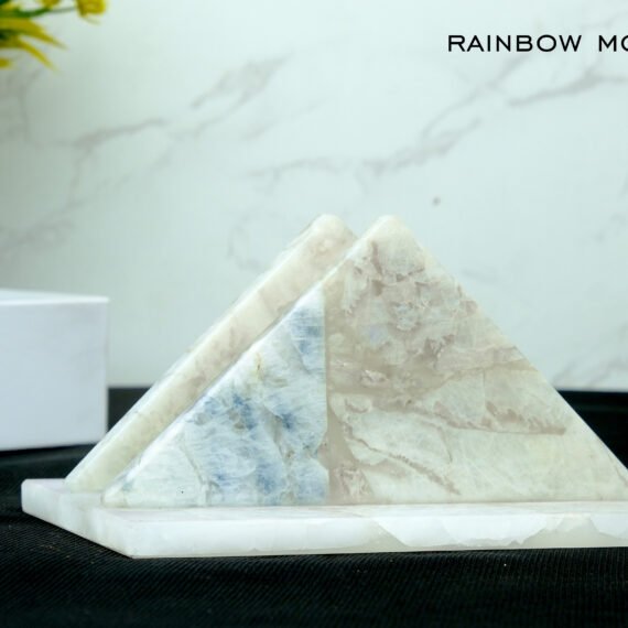 Rainbow Moonstone Crystal Napkin Holder