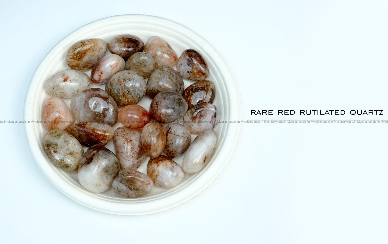 Rare Red Rutilated Quartz Tumble