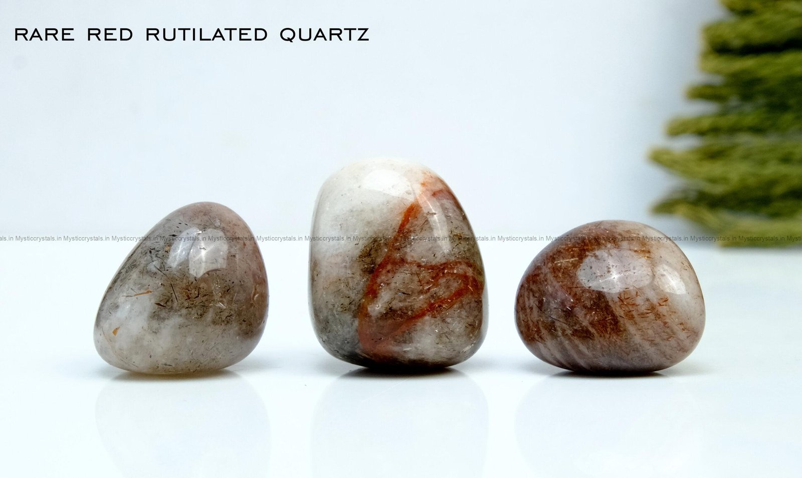 Rare Red Rutilated Quartz Tumble