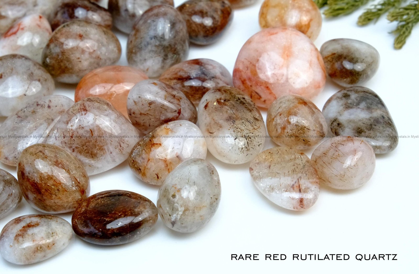 Rare Red Rutilated Quartz Tumble