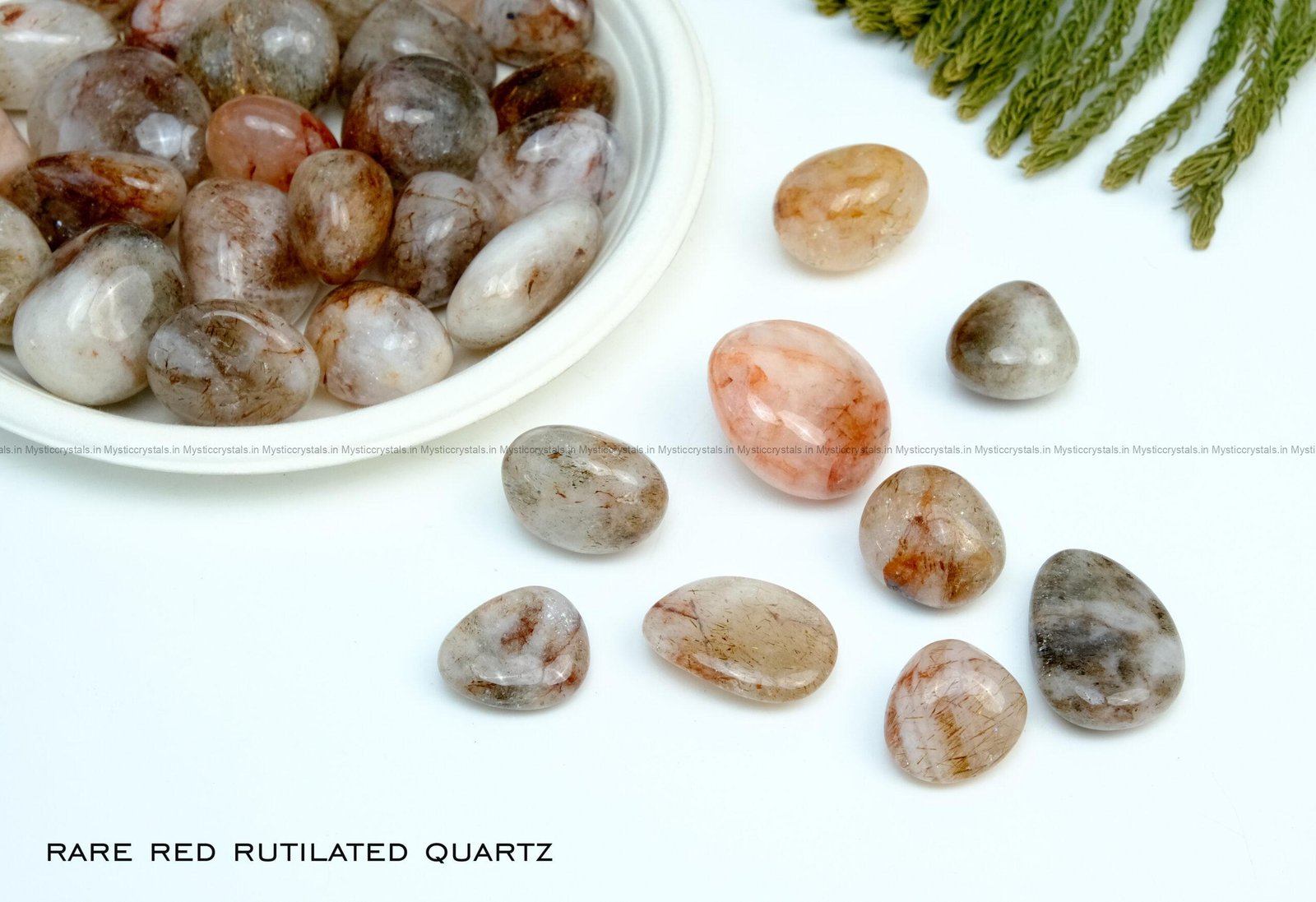 Rare Red Rutilated Quartz Tumble