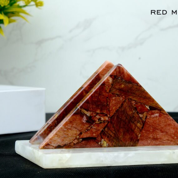 Red Moonstone Crystal Napkin Holder