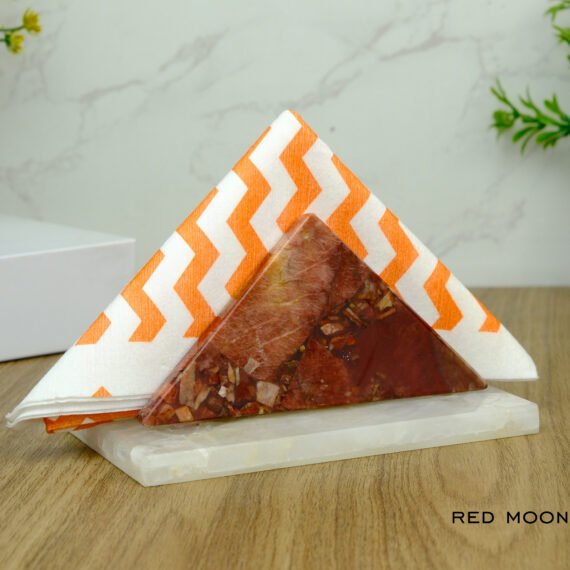 Red Moonstone Crystal Napkin Holder