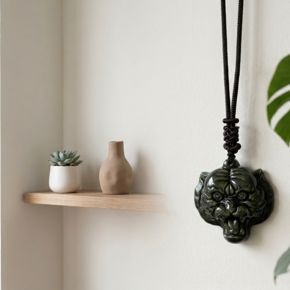 Sheen Obsidian Lion Face Mutipurpose Hanging