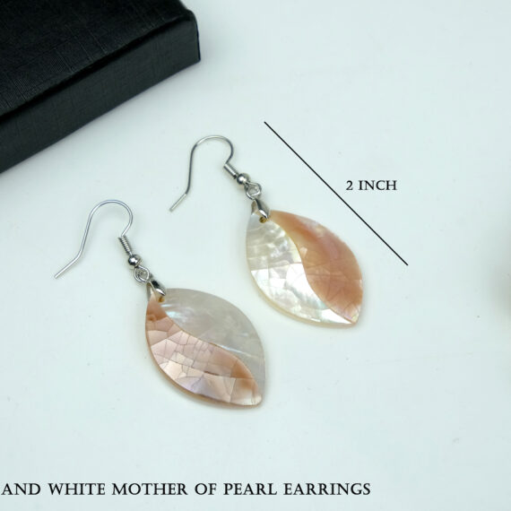 Pink & White Mother of Pearl Earrings
