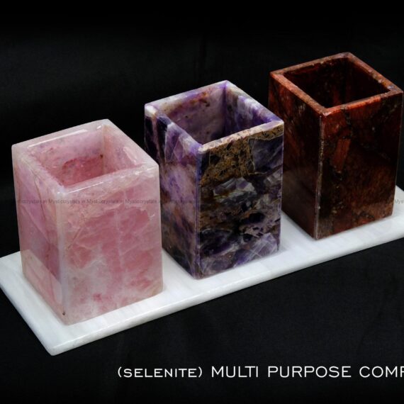 Selenite Crystal Multi Purpose Tray Set