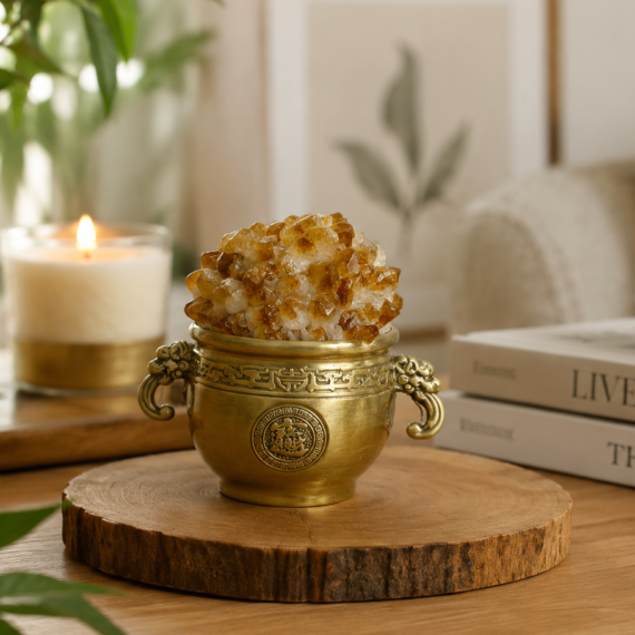 Super Premium Citrine Cluster Cup